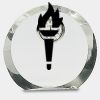 [CRY169] 4.5" Round Crystal Clock Thumbnail