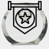 [CRY169] 4.5" Round Crystal Clock Thumbnail