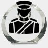 [CRY169] 4.5" Round Crystal Clock Thumbnail