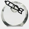 [CRY169] 4.5" Round Crystal Clock Thumbnail