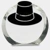 [CRY169] 4.5" Round Crystal Clock Thumbnail
