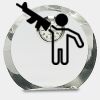 [CRY169] 4.5" Round Crystal Clock Thumbnail