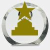[CRY169] 4.5" Round Crystal Clock Thumbnail