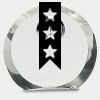 [CRY169] 4.5" Round Crystal Clock Thumbnail