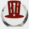 [CRY169] 4.5" Round Crystal Clock Thumbnail