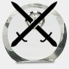 [CRY169] 4.5" Round Crystal Clock Thumbnail