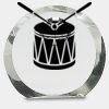 [CRY169] 4.5" Round Crystal Clock Thumbnail