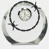 [CRY169] 4.5" Round Crystal Clock Thumbnail