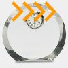 [CRY169] 4.5" Round Crystal Clock Thumbnail