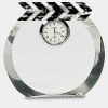 [CRY169] 4.5" Round Crystal Clock Thumbnail