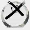 [CRY169] 4.5" Round Crystal Clock Thumbnail