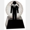 [CRY6101L] 5" Crystal Golf Ball Clock Thumbnail