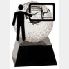[CRY6101L] 5" Crystal Golf Ball Clock Thumbnail