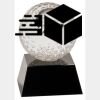 [CRY6101L] 5" Crystal Golf Ball Clock Thumbnail
