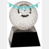 [CRY6101L] 5" Crystal Golf Ball Clock Thumbnail