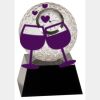 [CRY6101L] 5" Crystal Golf Ball Clock Thumbnail