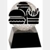 [CRY6101L] 5" Crystal Golf Ball Clock Thumbnail