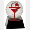 [CRY6101L] 5" Crystal Golf Ball Clock Thumbnail