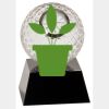 [CRY6101L] 5" Crystal Golf Ball Clock Thumbnail