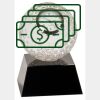 [CRY6101L] 5" Crystal Golf Ball Clock Thumbnail