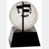 [CRY6101L] 5" Crystal Golf Ball Clock Thumbnail