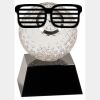 [CRY6101L] 5" Crystal Golf Ball Clock Thumbnail