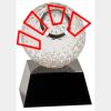 [CRY6101L] 5" Crystal Golf Ball Clock Thumbnail