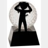 [CRY6101L] 5" Crystal Golf Ball Clock Thumbnail