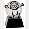 [CRY6101L] 5" Crystal Golf Ball Clock Thumbnail