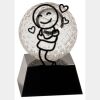 [CRY6101L] 5" Crystal Golf Ball Clock Thumbnail
