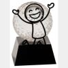 [CRY6101L] 5" Crystal Golf Ball Clock Thumbnail