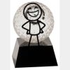 [CRY6101L] 5" Crystal Golf Ball Clock Thumbnail