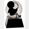 [CRY6101L] 5" Crystal Golf Ball Clock Thumbnail