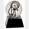 [CRY6101L] 5" Crystal Golf Ball Clock Thumbnail