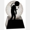 [CRY6101L] 5" Crystal Golf Ball Clock Thumbnail