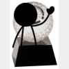[CRY6101L] 5" Crystal Golf Ball Clock Thumbnail