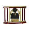 [EX103] Executive 4-Pillar Gold & Rosewood Piano Finish Clock  Thumbnail
