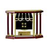 [EX103] Executive 4-Pillar Gold & Rosewood Piano Finish Clock  Thumbnail
