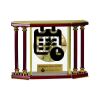 [EX103] Executive 4-Pillar Gold & Rosewood Piano Finish Clock  Thumbnail