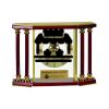 [EX103] Executive 4-Pillar Gold & Rosewood Piano Finish Clock  Thumbnail