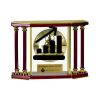 [EX103] Executive 4-Pillar Gold & Rosewood Piano Finish Clock  Thumbnail