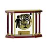 [EX103] Executive 4-Pillar Gold & Rosewood Piano Finish Clock  Thumbnail