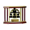 [EX103] Executive 4-Pillar Gold & Rosewood Piano Finish Clock  Thumbnail