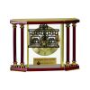 [EX103] Executive 4-Pillar Gold & Rosewood Piano Finish Clock  Thumbnail