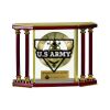 [EX103] Executive 4-Pillar Gold & Rosewood Piano Finish Clock  Thumbnail