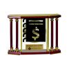 [EX103] Executive 4-Pillar Gold & Rosewood Piano Finish Clock  Thumbnail