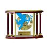 [EX103] Executive 4-Pillar Gold & Rosewood Piano Finish Clock  Thumbnail