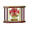 [EX103] Executive 4-Pillar Gold & Rosewood Piano Finish Clock  Thumbnail