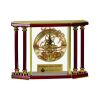 [EX103] Executive 4-Pillar Gold & Rosewood Piano Finish Clock  Thumbnail