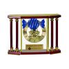 [EX103] Executive 4-Pillar Gold & Rosewood Piano Finish Clock  Thumbnail